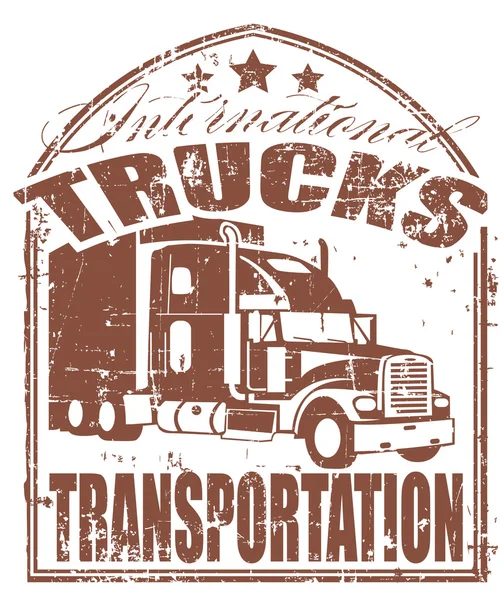 Lastbil transport stämpel — Stock vektor