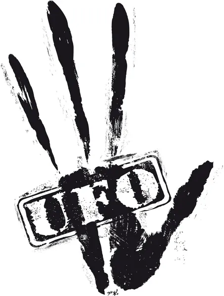 UFO STAMP — Stock Vector
