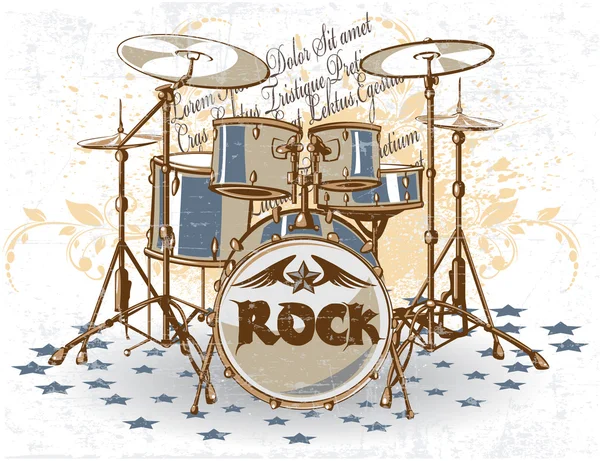 Vintage Drums — Stockvector