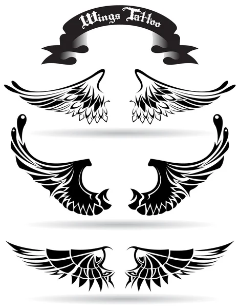 Wings tattoo — Stock Vector