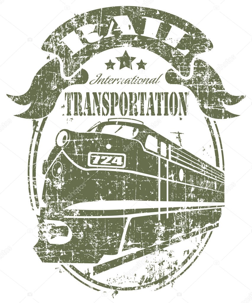 Rail transportation stamp