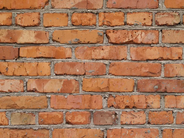 Wall Built Red Brick — Stock Photo, Image