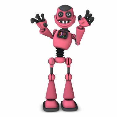 Toon robot gülüyor