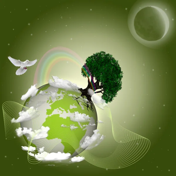 Grüne Erde — Stockfoto