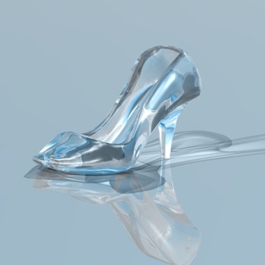 Woman glass slipper