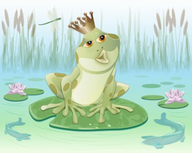 Frog king clipart