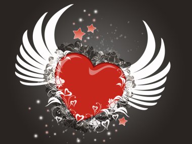 Flying heart clipart