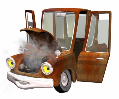 Old toon car clipart