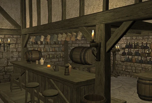 Middeleeuwse taverne — Stockfoto