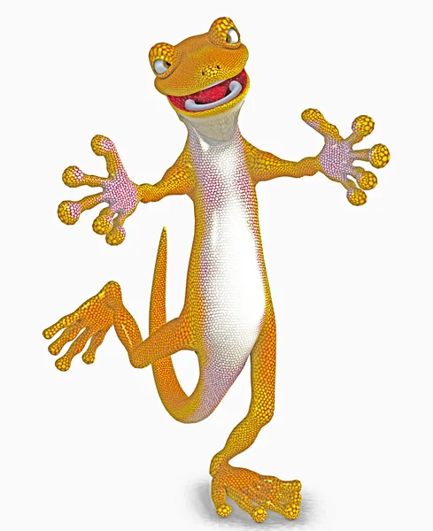 面白い gecko トゥーン — ストック写真