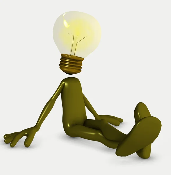Een vergadering lamp guy - idee — Stockfoto