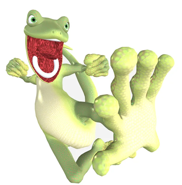 Lustiger Gecko-Toon — Stockfoto