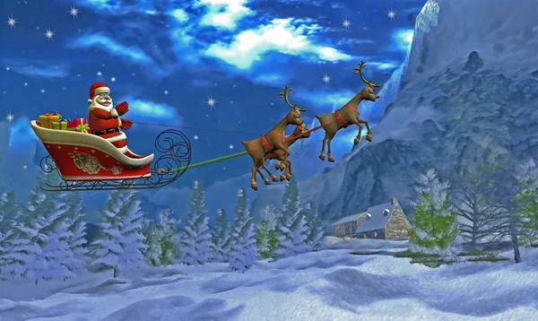 圣诞老人的雪橇 — 图库照片