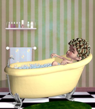 Bathing time clipart