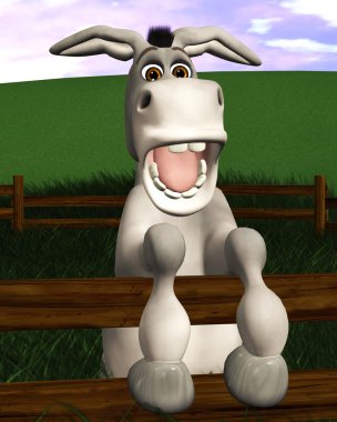 Funny donkey clipart