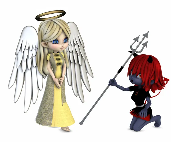 天使と悪魔 — ストック写真