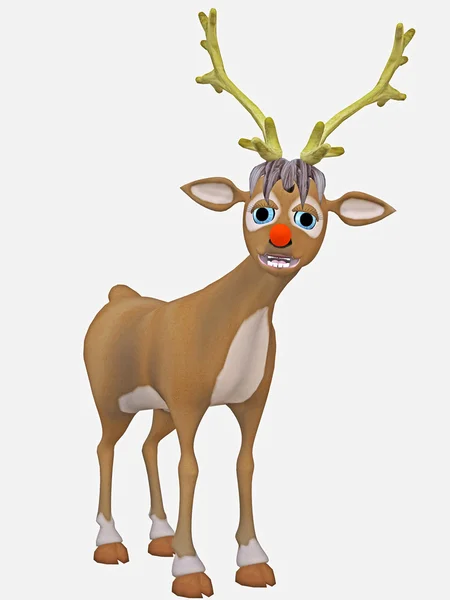 Rudolph - czerwony nos renifer — Zdjęcie stockowe
