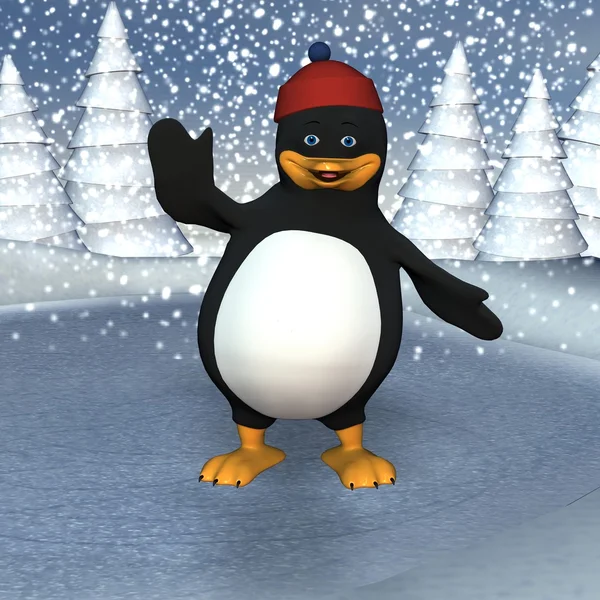 Pinguin 冷凍池上 — ストック写真