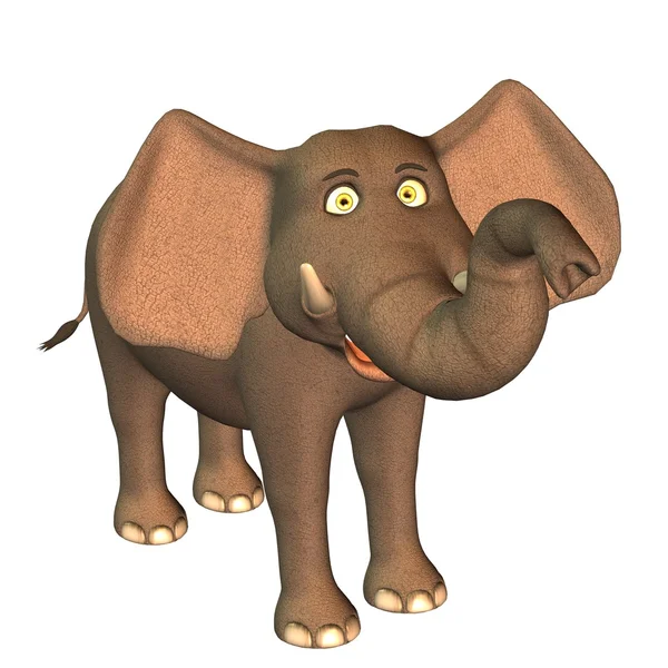Söt toon elefant — Stockfoto