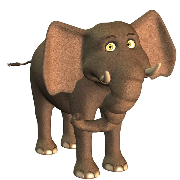 Søt toon-elefant – stockfoto