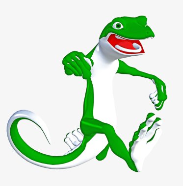 Running Gecko clipart