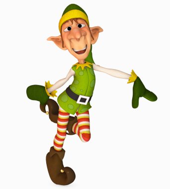 Happy christmas elf clipart