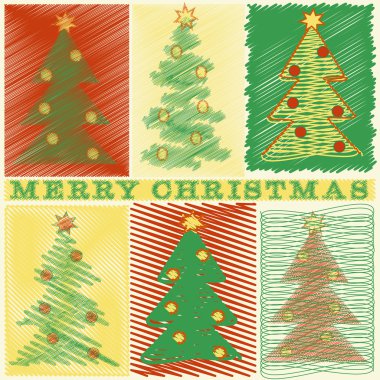 Christmas trees clipart