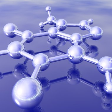 3D rendered Molecule clipart