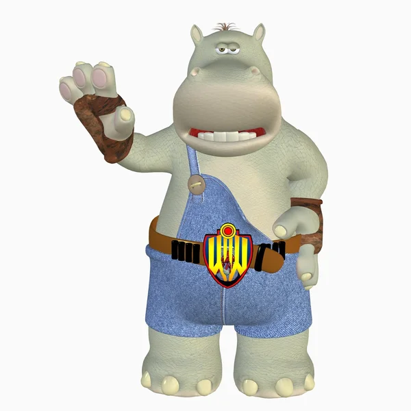 Cool hippo — Stockfoto