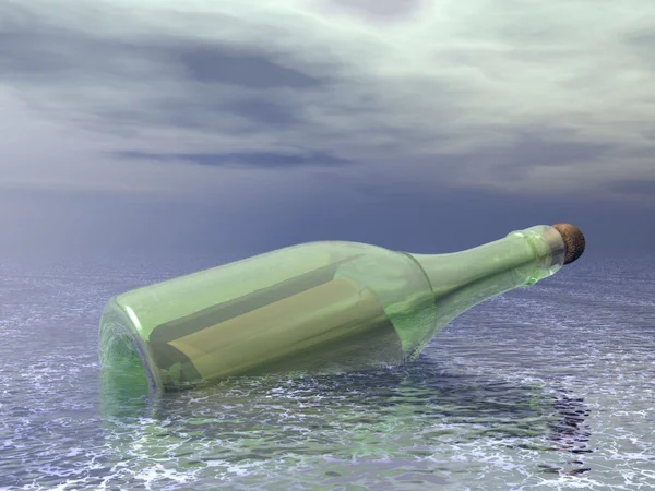 stock image Message in a bottle