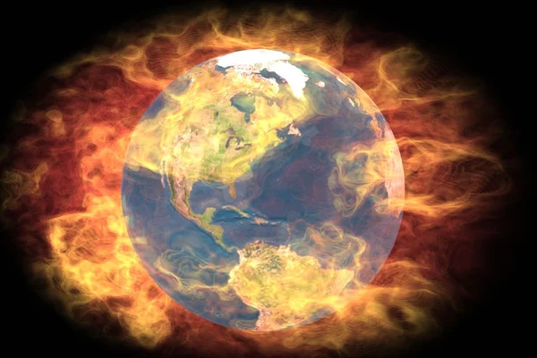 Brennende Erde — Stockfoto