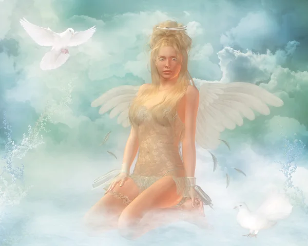 Angel in de hemel — Stockfoto