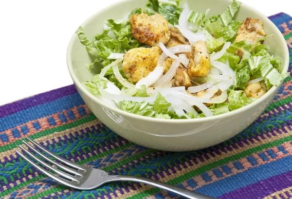 Salat mit einer Henne — Stockfoto