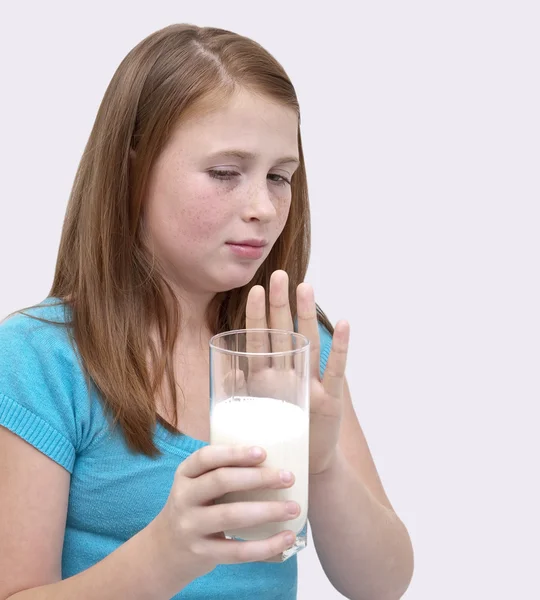 Руда дівчина і молоко Ліцензійні Стокові Зображення