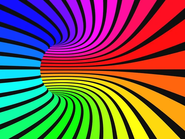 Colored Parallel Twisted Rainbow Stripes — Stock Photo, Image