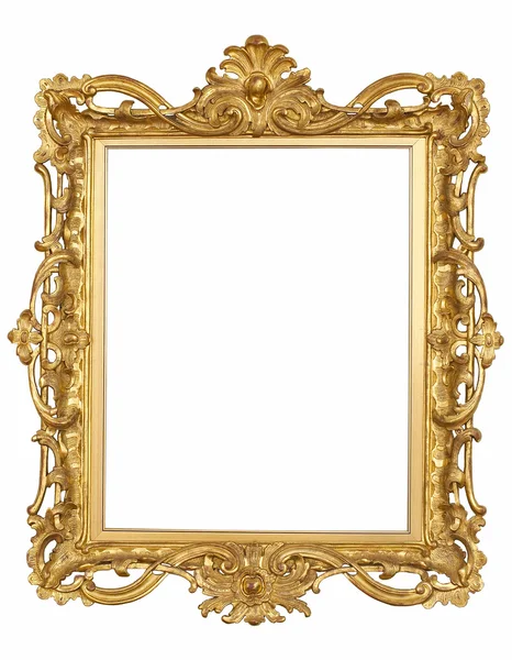 Antique gold Frame isolated — Stock Photo, Image