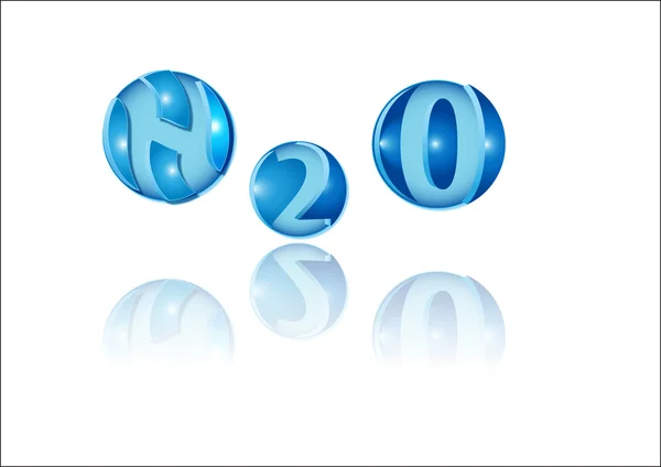 H2O Формула Воды Белом Изолированном Фоне — стоковый вектор