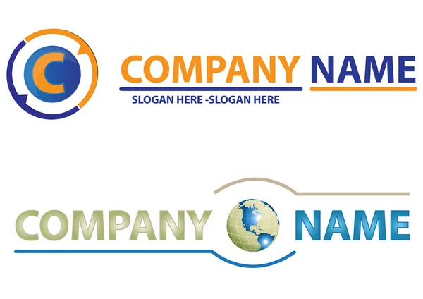2 logotipo do negócio — Vetor de Stock