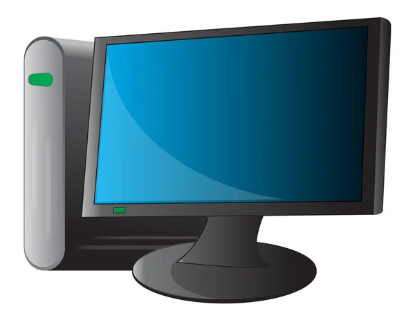 Computer e monitor — Vettoriale Stock