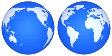 The earth globe isolated on a white background. clipart