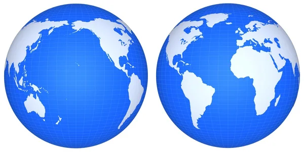 Il globo terrestre isolato su sfondo bianco . — Foto Stock