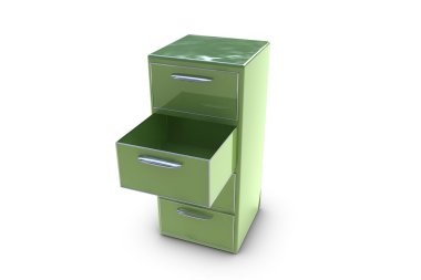 3D filing cabinet clipart