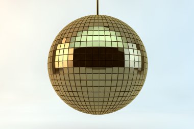 Golden disco ball clipart