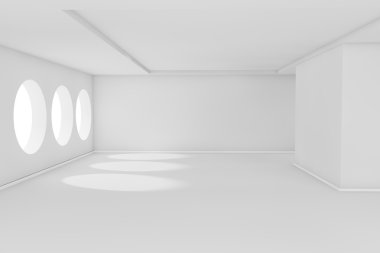 White empty room clipart