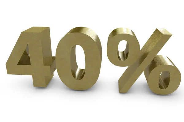 Forty percent in 3d — Stock Photo, Image
