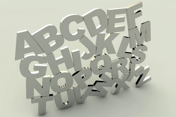 3D-alfabet — Stockfoto
