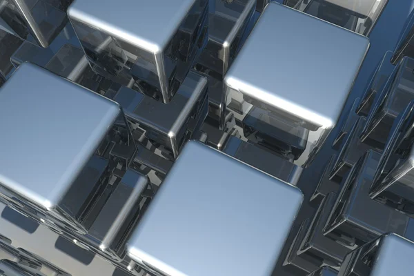 추상적인 3d 그림 큐브 — 스톡 사진