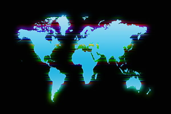 Barevný svět mapa pozadí — Stock fotografie
