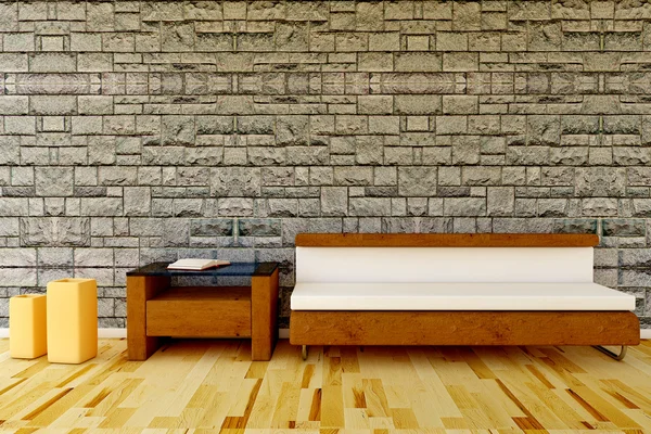 Tablo ile modern kanepe — Stok fotoğraf