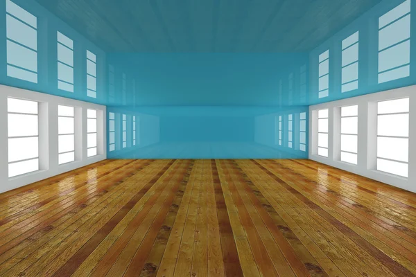 Blue empty room — Stock Photo, Image